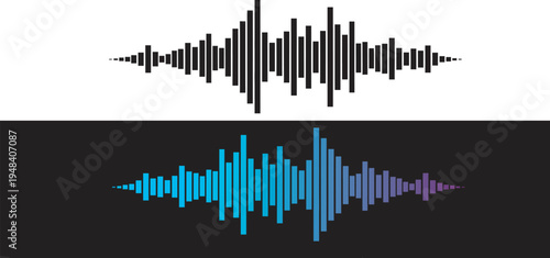 Audio Spectrum Visualization Vibrant Sound Wave Patterns with Reflection Effect