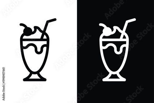 Smoothie vector icon graphic isolated sketch illustration on white background.