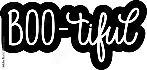 Halloween lettering phrase. Hand drawn spooky typography vector.