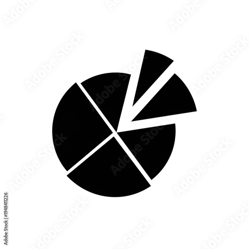 Geometric Pie Chart Data Analysis Vector Logo