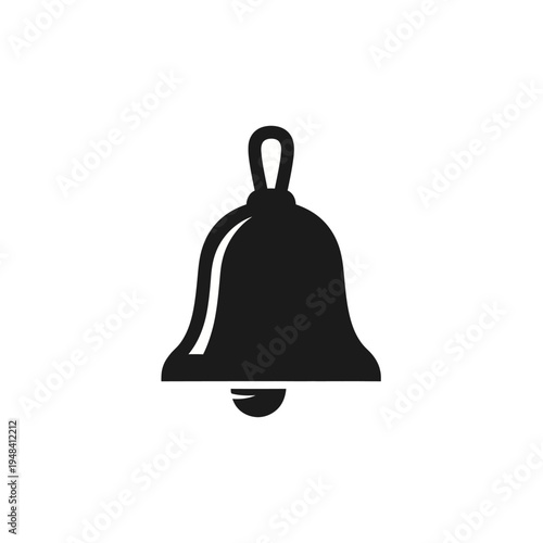 Black Bell Icon Symbol Object.