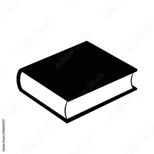 Black book with white pages.