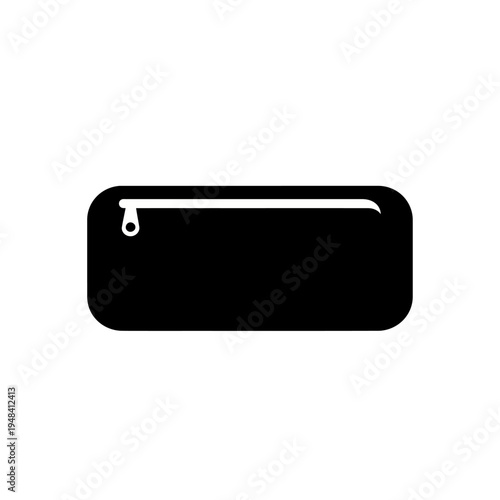 Black smartphone with zipper on back.