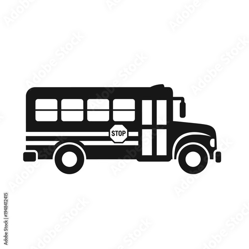 Black silhouette of a school bus.