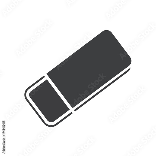 Black USB flash drive device.