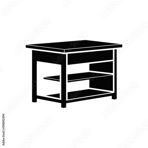 Modern black coffee table furniture.