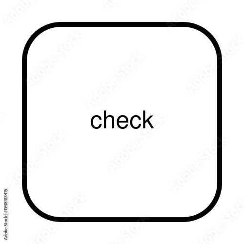 Minimal Line Check Icon Vector