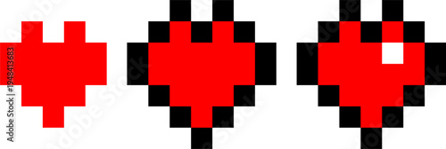 hearts made of cubes