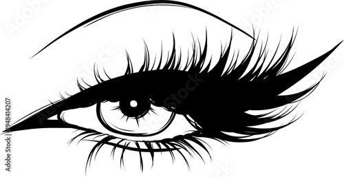 Eye Eyeliner Eyelashes Lash Extensions