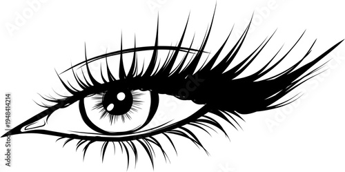 Eye Eyeliner Eyelashes Extension