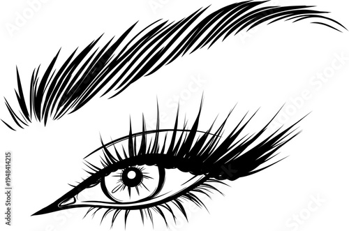 Woman Eye Brow Eyelashes