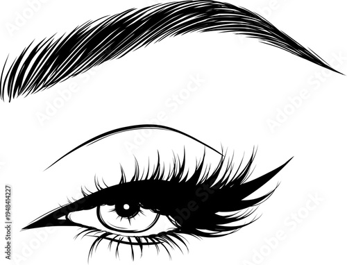 Eye Lashes Eyebrow Eyeliner