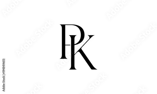 PK initial letter logo or PK monogram