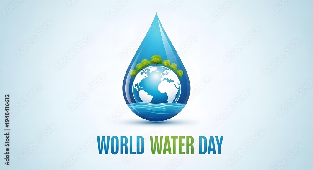 Fototapeta premium World water day celebrating our planet's precious resource