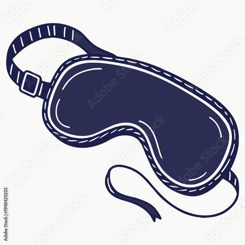 Dark blue sleep mask with strap eye mask buckle