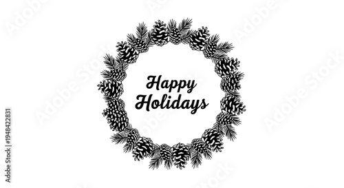 Holiday Greeting Card Design Element.