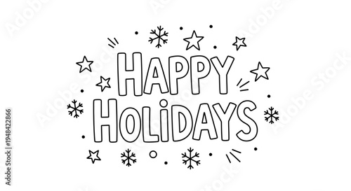 Holiday Greeting Card Design Element.