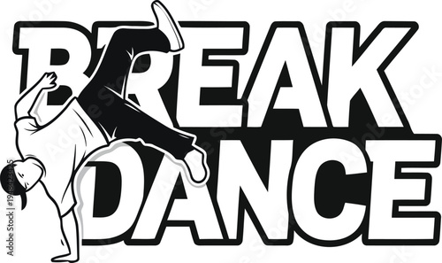 Breakdance Illustration Vector Art for Hip Hop Dance Posters and Branding