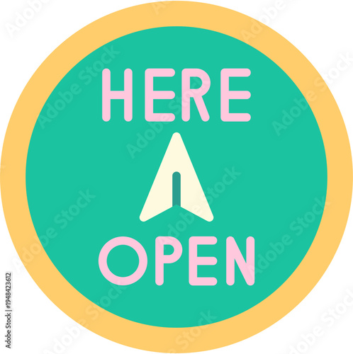 Open Here Icon