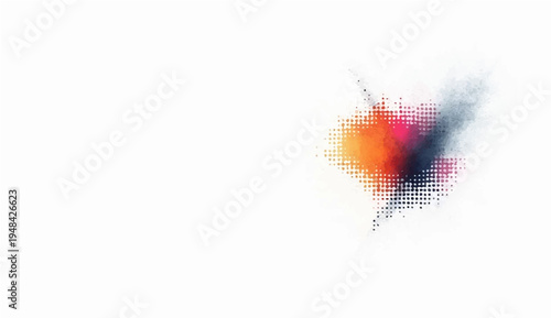 Vibrant explosion of red and white smoke with glowing yellow fire and orange solar flares creates a hot energy design against a dark black space background