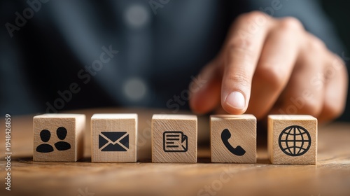 customer service concept with communication channels email phone and online support