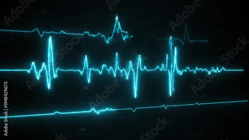 Heartbeat Monitor Display - A Vital Sign of Life and Medical Technology.