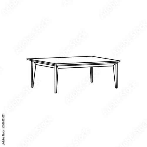 A simple modern coffee table.