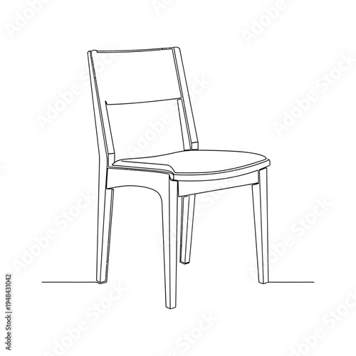A simple wooden chair design.