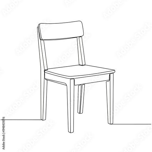 A single wooden chair furniture piece.