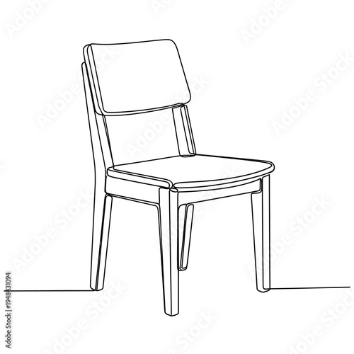 A single wooden chair furniture piece.
