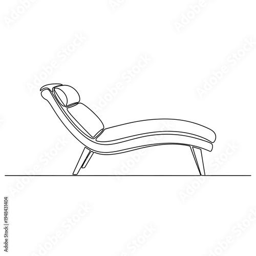 Modern lounge chair with cushion.