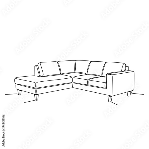 Modern L shaped sectional sofa furniture.
