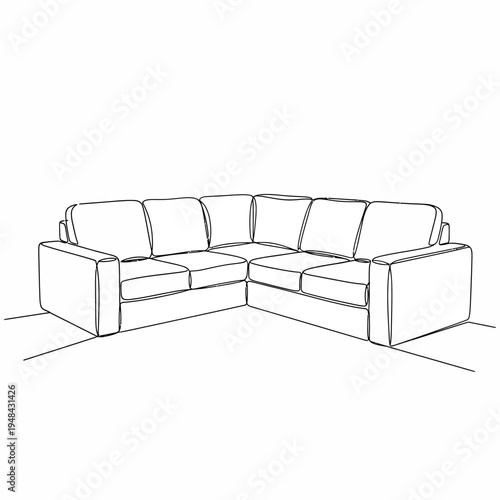 Modern L shaped sectional sofa furniture.