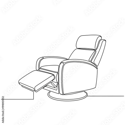 Recliner Chair with Footrest Extended.