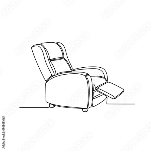 Recliner Chair with Footrest Extended.