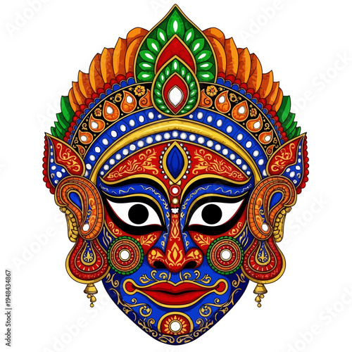 tribal mask of the indian god