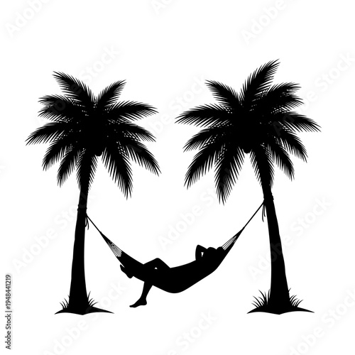 Person Relaxing in a Hammock Outdoors.