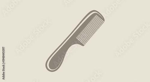 Classic beige hair comb, designed for everyday use in detangling and styling, an essential personal grooming accessory for all hair types.
