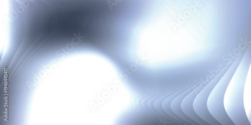 Monochrome waves with transparent vertical layering and soft opacity shifts. Abstract distorted glass effect, minimal and textured in grayscale palette. Vector illustration for futuristic design