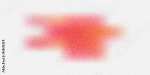 Red orange pink coral peach white abstract background. Noise grain mesh spray. Color gradient. Spot blot oval circle. Fluid water explosion splash. Design.