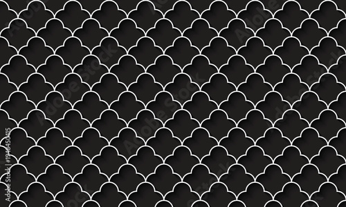 Vector Abstract Geometric Pattern On Black Background