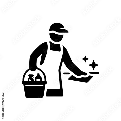 Professional Cleaning Service Entrepreneur Icon