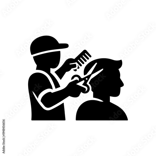 Professional Barber Shop Services Icon