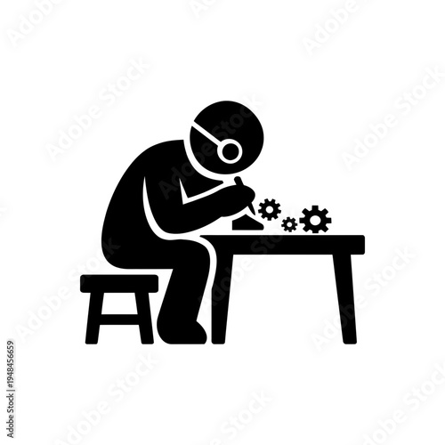 Precision Watchmaker Repair Bench Icon