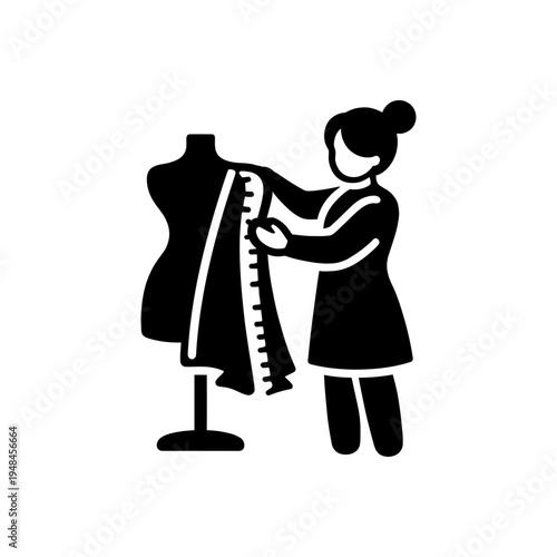 Custom Fashion Tailor Designer Icon
