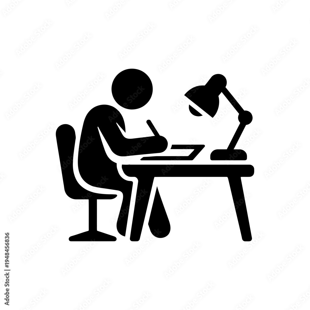 Fototapeta premium Freelance Writer Content Creator Icon