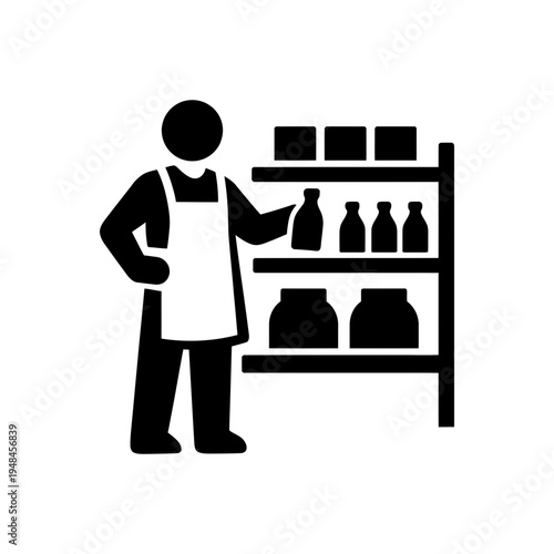 Grocer Small Retail Shop Icon