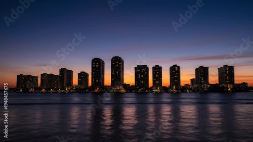 Jacksonville Florida Skyline at Sunset - A Riverfront Cityscape.