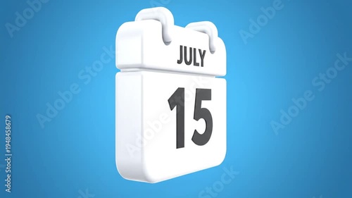 July 15th Calendar Reminder - Important Date Visualization.