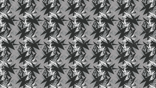 Abstract silver metallic crumpled foil texture with seamless lines forming a cold frosty gray background pattern